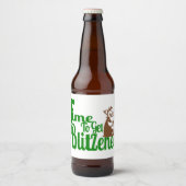 おもしろいトナカイのホリデーパーティー ビールラベル (正面)