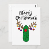 おもしろいトナカイのメリークリスマス ポストカード (正面/裏面)