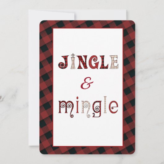 おもしろいトナカイの休日パ企業のーティー 招待状 (裏面)