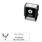 おもしろいトナカイの頭名住所 セルフインキングスタンプ (インサイチュ)