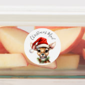 おもしろいトナカイモダンキュートクリスマス ラベル (貼付)