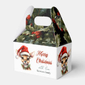 おもしろいトナカイモダンキュート水彩クラシック フェイバーボックス (裏面サイド)