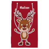 おもしろいトナカイ名前をカスタムする&カラー抱き枕 スモールペーパーバッグ (正面)