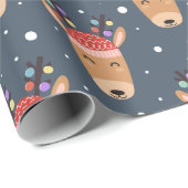 おもしろいトナカイ ラッピングペーパー (ロールコーナー)