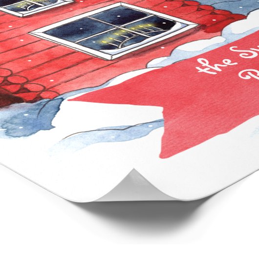 おもしろいトムテンスウェーデンクリスマス格言水彩 ポスター (角)