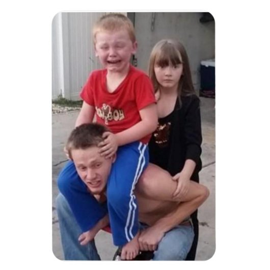 おもしろいトライクの子ども マグネット (縦)