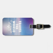 おもしろいトラベル世界インスピレーション引用文ラゲージタグ ラゲッジタグ (正面横)