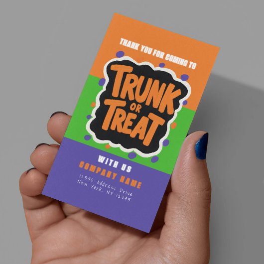 おもしろいトランクまたはハロウィーンの名刺の処理 名刺