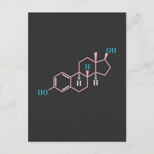 おもしろいトランスジェンダー トランス LGBT プライド 権利 エストロゲン インビテーションポストカード (正面)