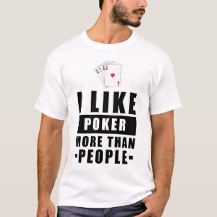 おもしろいトランプのポーカーデザイン Tシャツ
