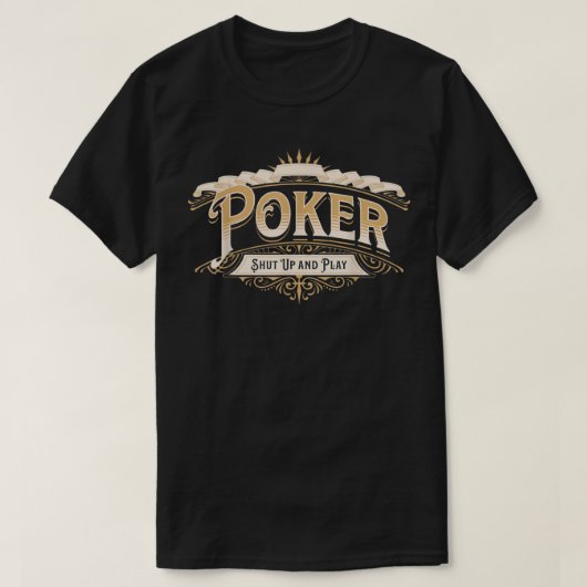 おもしろいトランプのポーカーナイトプレーヤーのシャッ遊トアップ Tシャツ (デザイン正面)