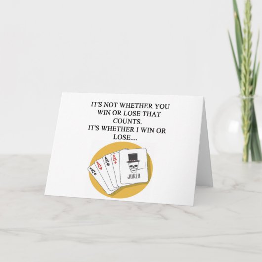 おもしろいトランプのポーカーブリッジカードプレーヤーデザイン カード (正面)