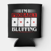 おもしろいトランプのポーカーブルーフィングワードアート賭博 缶クーラー (正面)