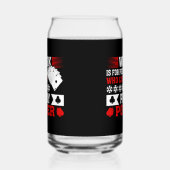 おもしろいトランプのポーカーワークワードアート賭博カジノ ガラス缶 (左)