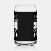 おもしろいトランプのポーカーワークワードアート賭博カジノ ガラス缶 (右)