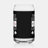 おもしろいトランプのポーカーワークワードアート賭博カジノ ガラス缶 (左)