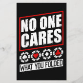 おもしろいトランプのポーカー |お客様気にのフォルダーなし 便箋 (正面)