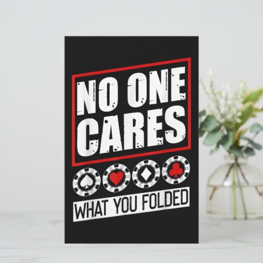 おもしろいトランプのポーカー |お客様気にのフォルダーなし 便箋 (スタンド正面)