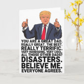 おもしろいトランプの父の日 カード (黄色い花)