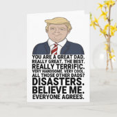 おもしろいトランプの父の日 カード (黄色い花)