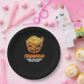 おもしろいトランプキンメイクハロウィン素晴らしアゲイン簡単 ペーパープレート (パーティー)