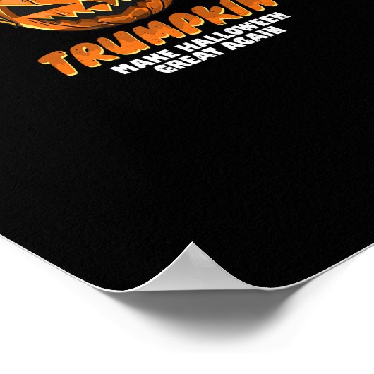 おもしろいトランプキンメイクハロウィン素晴らしアゲイン簡単 ポスター (角)