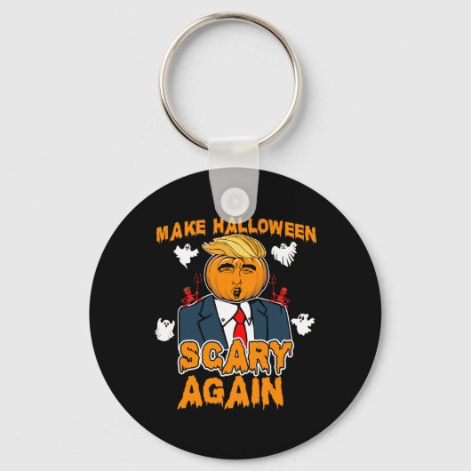 おもしろいトランプハロウィーン再びハロウィーンを怖くする キーホルダー (正面)