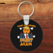 おもしろいトランプハロウィーン再びハロウィーンを怖くする キーホルダー (正面)