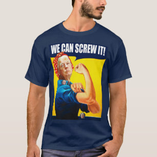 おもしろいトランプビンテージポスター「我々はできる」リメイク Tシャツ
