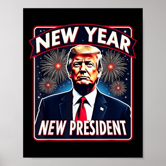 おもしろいトランプ新年パーティー2025トランプ新年 ポスター (正面)