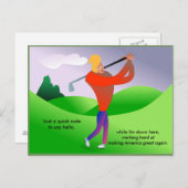 おもしろいトランプ遊の政治はがき ポストカード (正面/裏面)