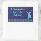 おもしろいトランポリン誕生日パーティステッカー – 少年 長方形シール (バッグ)
