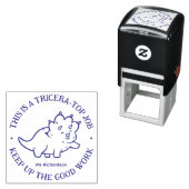 おもしろいトリケラトプス恐竜トップジョブ先生賞賛 セルフインキングスタンプ (インサイチュ)