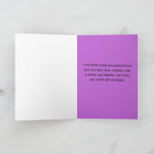 おもしろいトリックまたはトリートハロウィーンウィッチカスタム カード (内部)