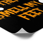 おもしろいトリックオートリートオイ私の足ハロウィーン ポスター (角)