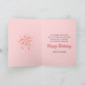 おもしろいトリニダードドーターレッド&グレー誕生日 カード (内部)