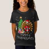 おもしろいトルコメリーサンタ感謝していス Tシャツ (正面)