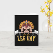 おもしろいトルコ感謝祭レッグデー死亡 カード (黄色い花)