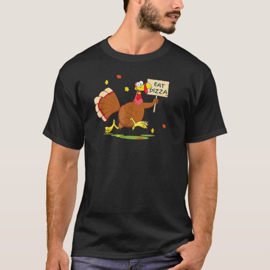 おもしろいトルコ食べはPizza Animal Rights Thanksgi Tシャツ (正面)