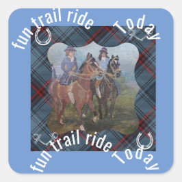 おもしろいトレイルライド今日ステッカー スクエアシール