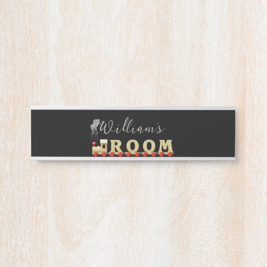 おもしろいトレインルームボーイズウォールぶら下がった サインプレート (正面)