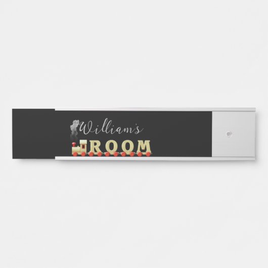 おもしろいトレインルームボーイズウォールぶら下がった サインプレート (正面)