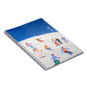 おもしろいトレンディークリスマスウィンタートラベルホリデーズスキー ノートブック (右側)