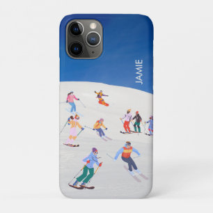おもしろいトレンディークリスマスウィンタートラベルホリデーズスキー iPhone 11 PROケース