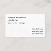 おもしろいトレンディースイミングプールサービス 名刺 (裏面)