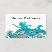 おもしろいトレンディースイミングプールサービス 名刺 (正面)