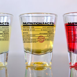 おもしろいトレンディースクリプトヴィンテージタイポグラフィショットグラス ショットグラス