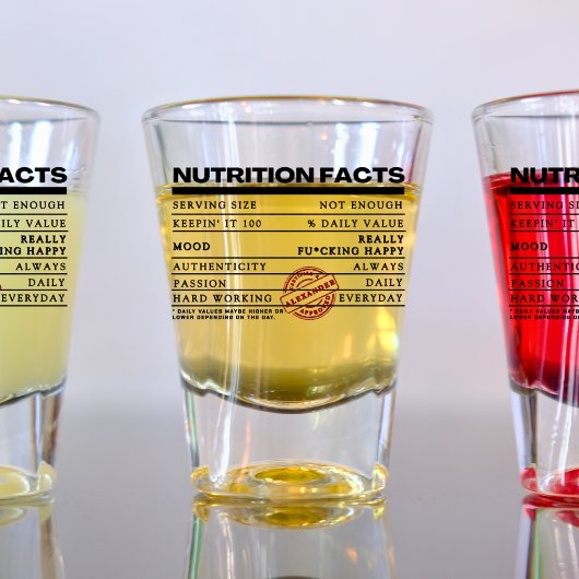 おもしろいトレンディースクリプトヴィンテージタイポグラフィショットグラス ショットグラス