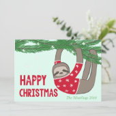 おもしろいトレンディースロスハッピークリスマスパーソナライズされた シーズンカード (スタンド正面)