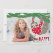 おもしろいトレンディースロッスクリスマスフォトカパーソナライズされたード シーズンカード (正面)